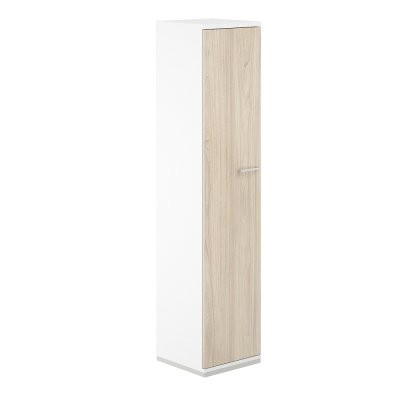 Шкаф 5 ур. 400х400х1833 с высокой дверью/ AG.209.WH.WH.AR.L/ корпус: белый, топ-дно: белый, фасады:ак.равелло