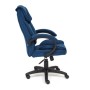 Кресло для руководителя TetChair Oreon синий флок - 2