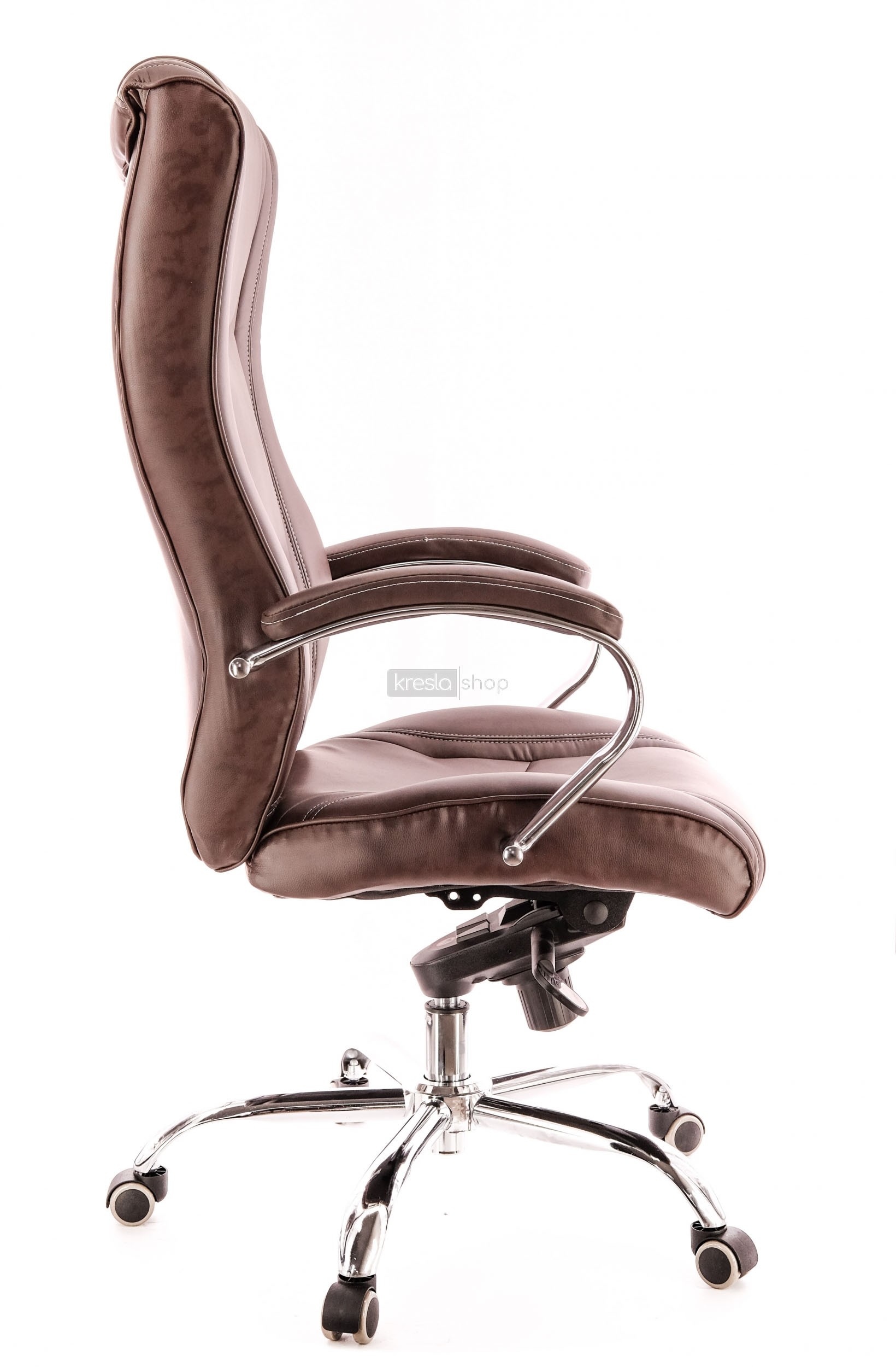 Кресло для руководителя Everprof King M натуральная кожа коричневая EC-370 Leather Brown