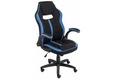 Геймерское кресло Woodville Plast черный / голубой